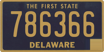 DE license plate 786366