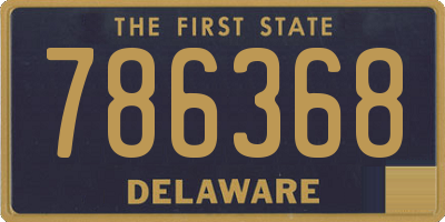DE license plate 786368