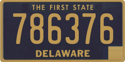 DE license plate 786376