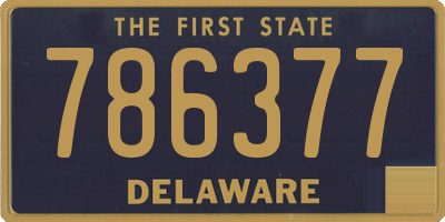 DE license plate 786377