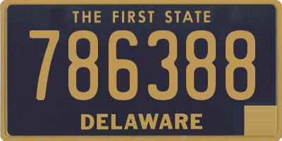 DE license plate 786388
