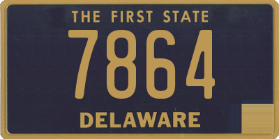 DE license plate 7864