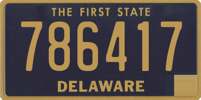 DE license plate 786417
