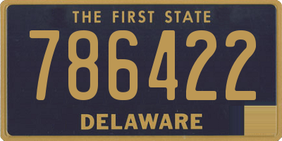 DE license plate 786422