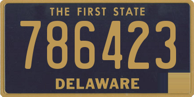 DE license plate 786423