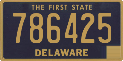 DE license plate 786425