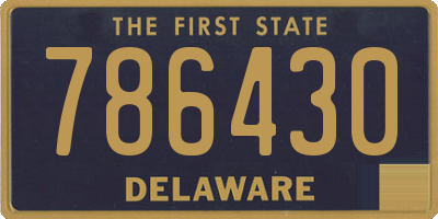 DE license plate 786430
