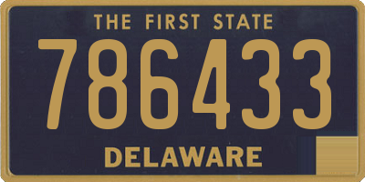 DE license plate 786433