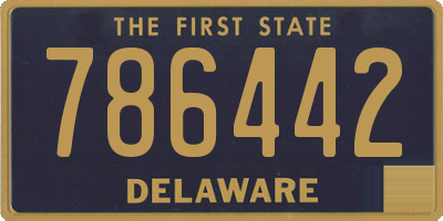 DE license plate 786442