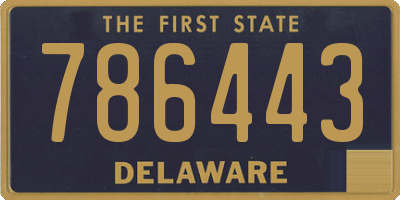 DE license plate 786443