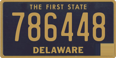 DE license plate 786448