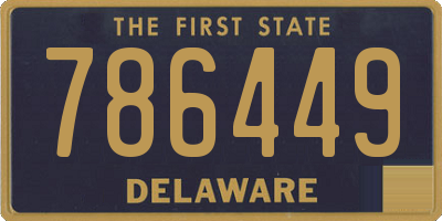 DE license plate 786449
