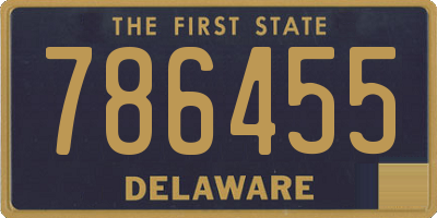 DE license plate 786455