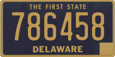 DE license plate 786458