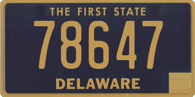 DE license plate 78647