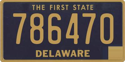 DE license plate 786470