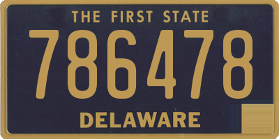 DE license plate 786478