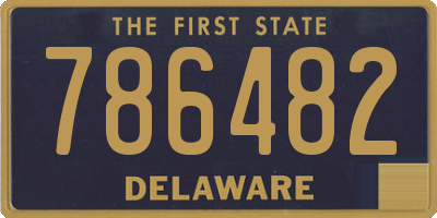 DE license plate 786482