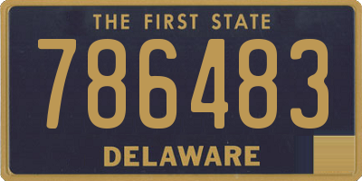 DE license plate 786483