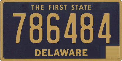DE license plate 786484