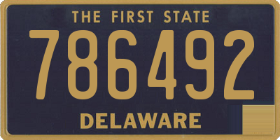 DE license plate 786492