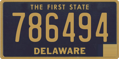 DE license plate 786494