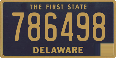 DE license plate 786498