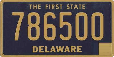 DE license plate 786500