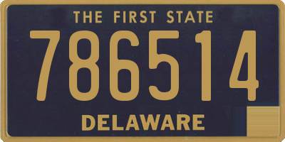 DE license plate 786514