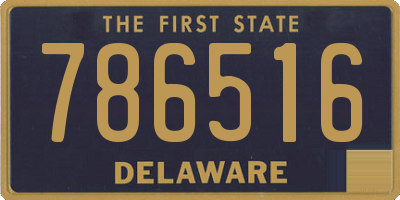 DE license plate 786516
