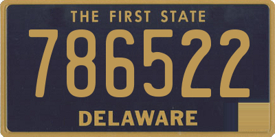 DE license plate 786522
