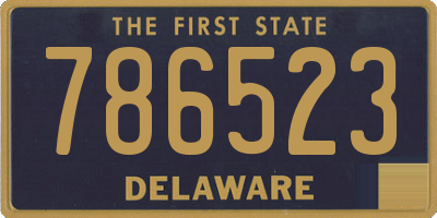 DE license plate 786523