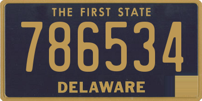 DE license plate 786534