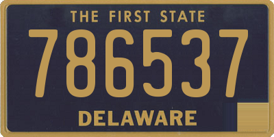 DE license plate 786537