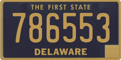DE license plate 786553