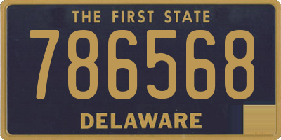 DE license plate 786568