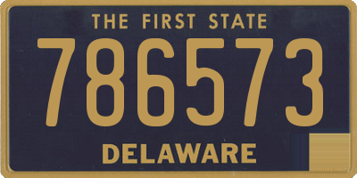 DE license plate 786573