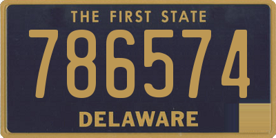 DE license plate 786574