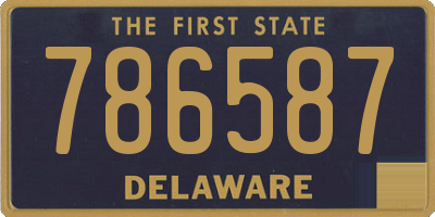 DE license plate 786587