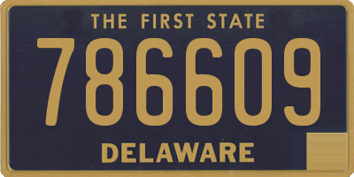 DE license plate 786609