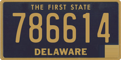 DE license plate 786614