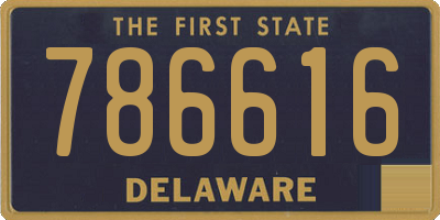 DE license plate 786616