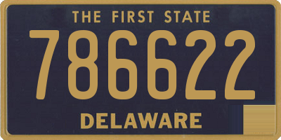 DE license plate 786622