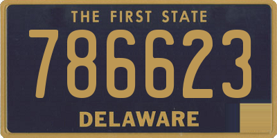 DE license plate 786623