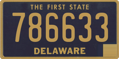 DE license plate 786633
