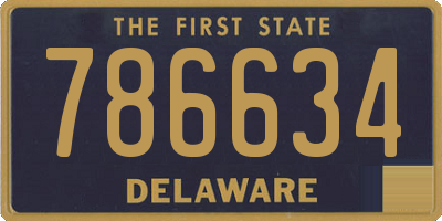 DE license plate 786634