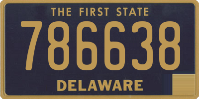 DE license plate 786638
