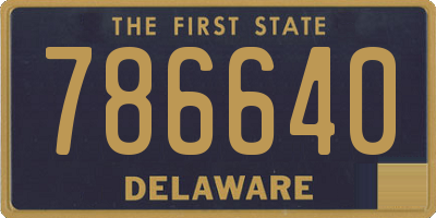 DE license plate 786640