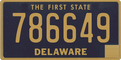 DE license plate 786649