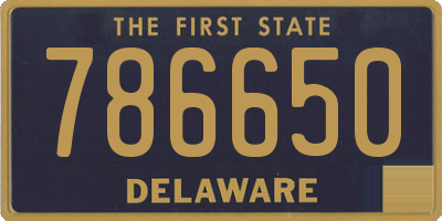 DE license plate 786650
